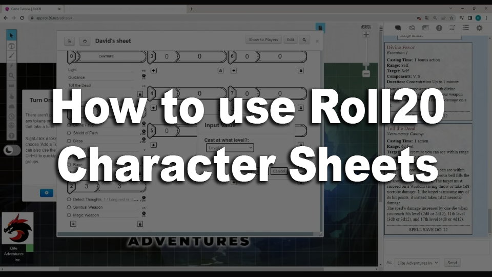 How To Use Roll20 Character Sheet